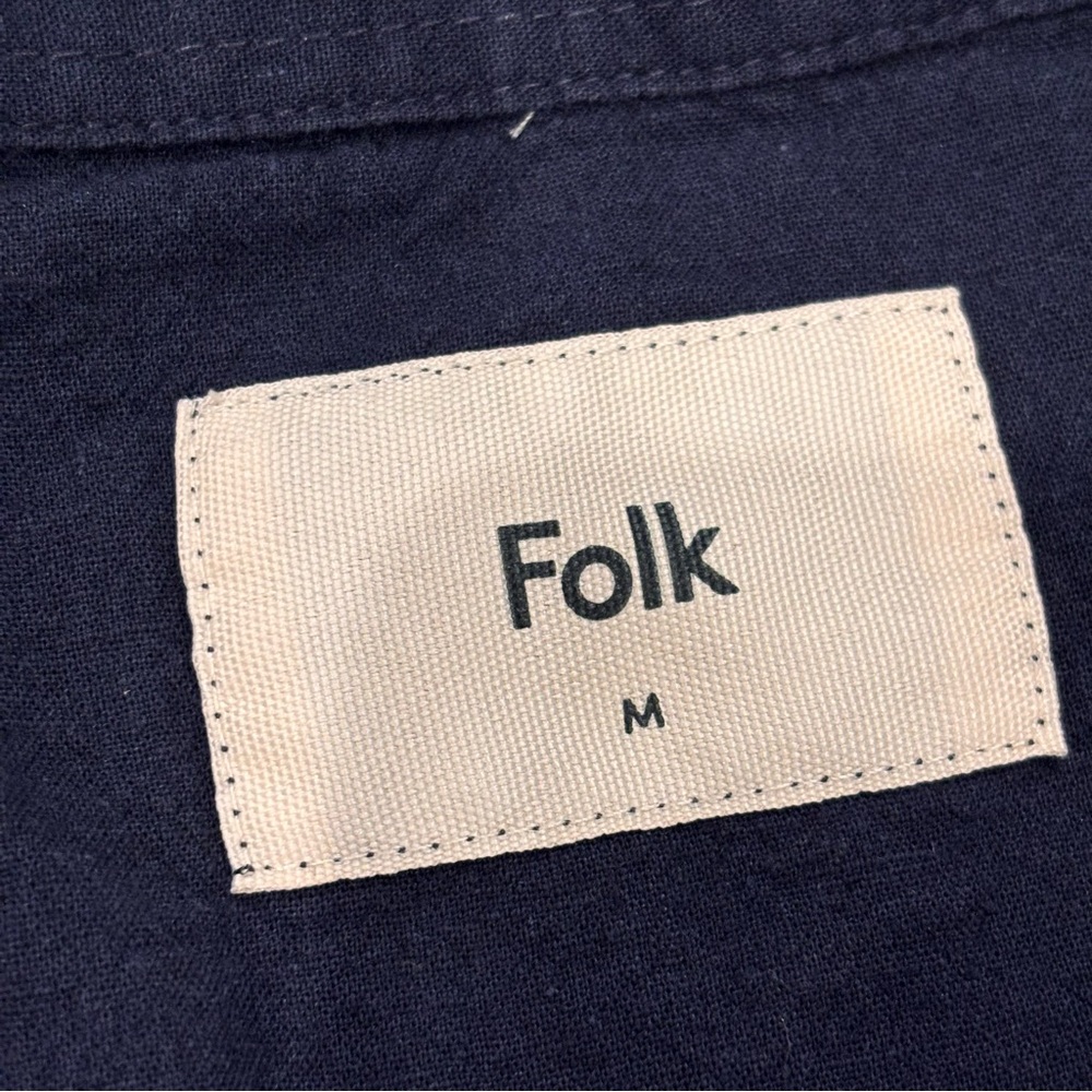 Folk Men’s Short Sleeve Button Down Shirt – Size M - Picture 2 of 6